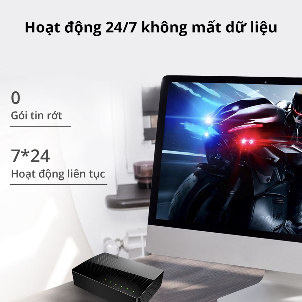 Bộ Chia Mạng Switch Để Bàn Tenda SG105 5 Cổng 10/100/1000Mbps - Hàng Chính Hãng