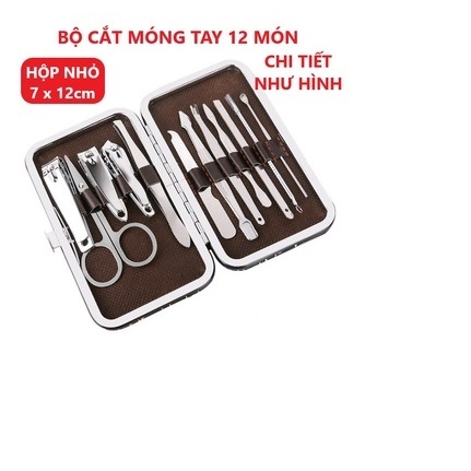 (XẢ KHO) Bộ dụng cụ làm móng 12 món đa năng