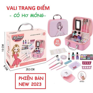 Đồ chơi cốp trang điểm làm móng make up nail 20 món cho bé