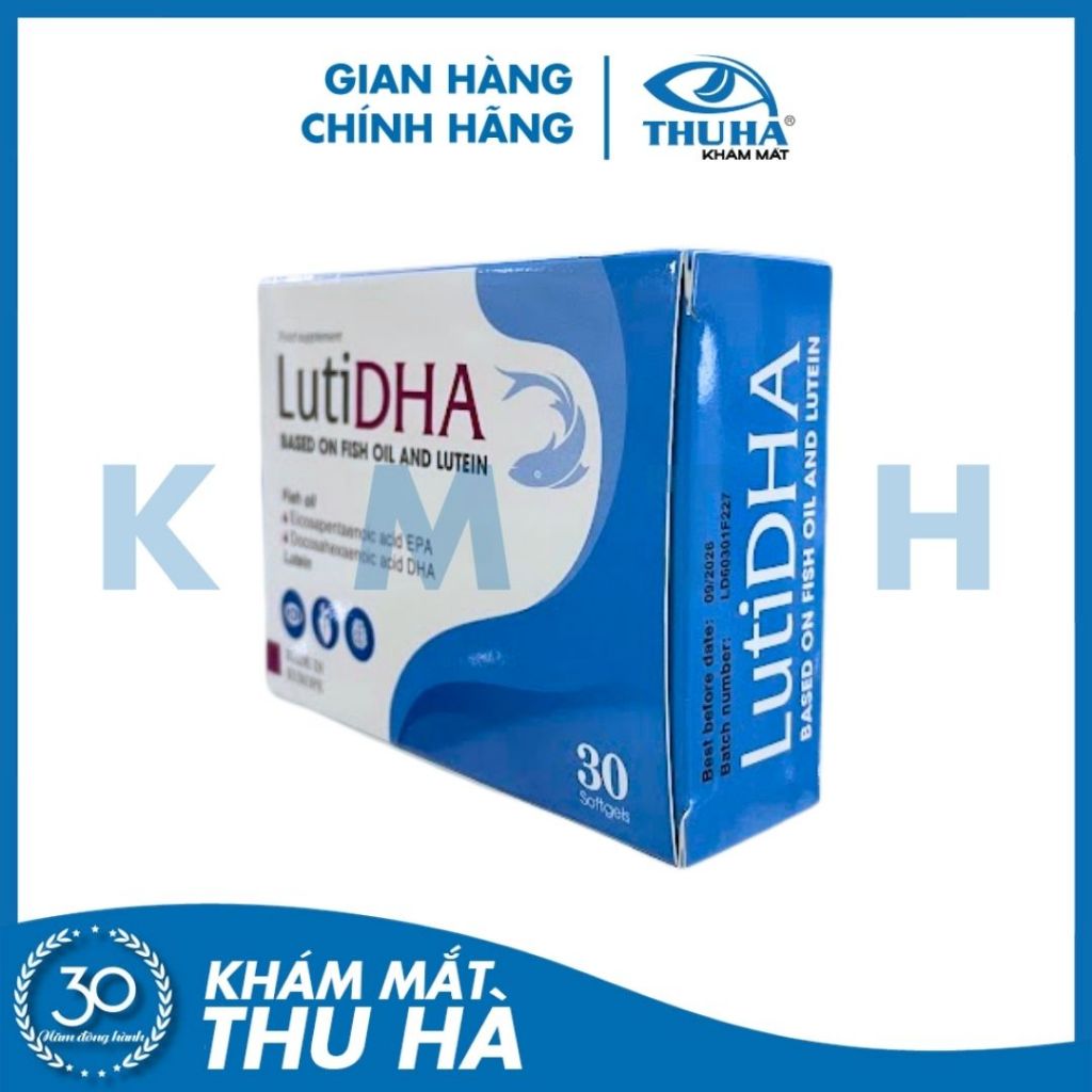 Viên uống LutiDHA - Bổ mắt, bổ não từ dầu cá đại dương - PHÁP [Hộp 30 viên]