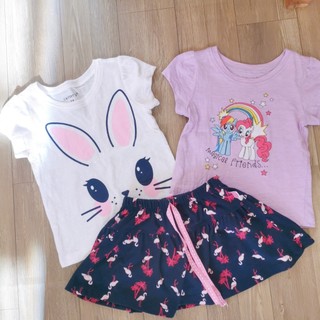 Set chân váy kèm áo thun dễ thương cho bé gái