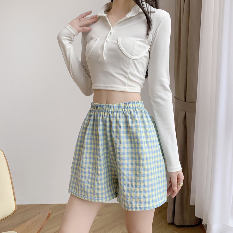 Quần Ngủ Mặc Nhà, Quần Đùi Nữ Chất Đũi Thô Hoạ Tiết Kẻ Caro Nhiều Màu | BigBuy360 - bigbuy360.vn