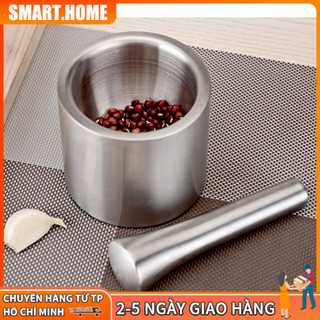 Dụng cụ giã tỏi inox 304, cối đá, bát giã tỏi, hũ giã tỏi gia đình