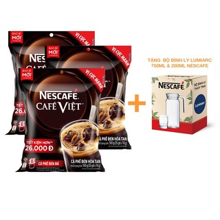  Combo 3 Bịch Cà phê đen hòa tan NESCAFÉ CAFÉ VIỆT (Túi 35 gói x 16g) 
