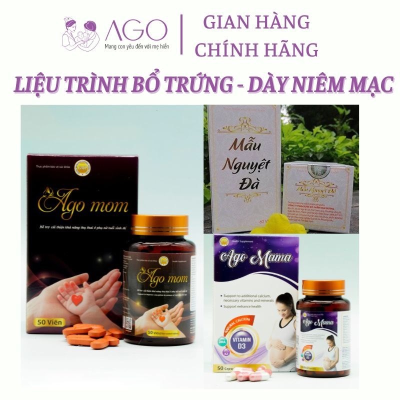 Combo AGO MOM bổ trứng dày niêm mạc tăng AMH cho phụ nữ vô sinh hiếm muộn