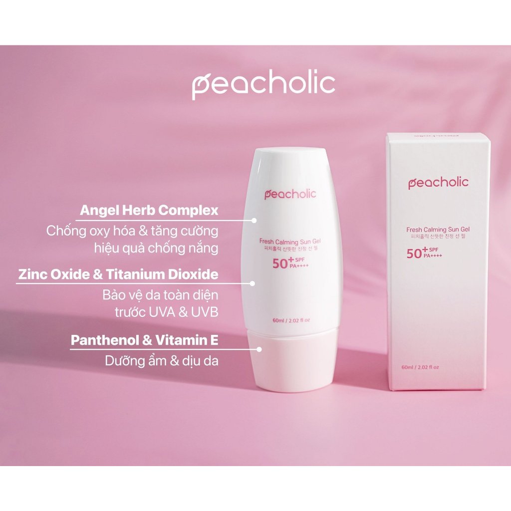  M37_ COMBO  Kem chống nắng PEACHOLIC Hàn Quốc nâng tone 