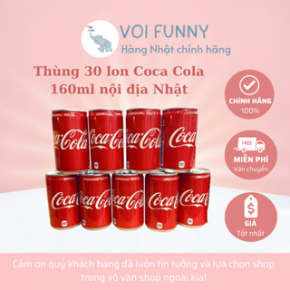 [CHÍNH HÃNG] - Thùng 30 lon Coca Cola  160ml nội địa Nhật date T6/2026