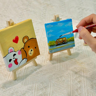 Khung Toan Kèm Giá Đỡ Siêu Rẻ, Canvas Mini, Giá Đỡ Vẽ Tranh - Handmade Nhamoon