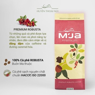 Cà phê đặc sản m'ja 100% robusta 500g - vị đắng đậm, hương cacao, hậu ngọt béo
