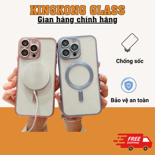  Ốp điện thoại từ tính bảo vệ viền camera KOLEAD P42 trong suốt viền màu tráng gương sang trọng CHO IPHONE