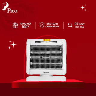 Sưởi nhiệt kangaroo kg1018c, 2 bóng halogen, cs 800w, vuông