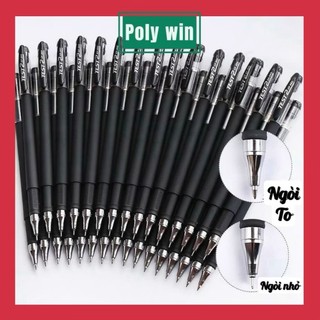 Bút gel khô nhanh 3 màu đen xanh đỏ - bút nước bản dupe thay được ngòi 13cm (lẻ 1 chiếc)