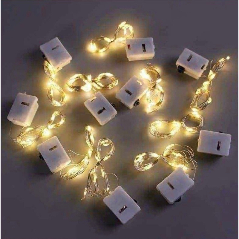 Đèn led 1 mầu vàng ấm, có pin