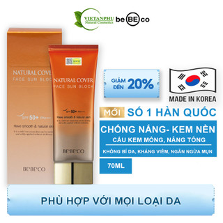 Kem chống nắng nâng tone -phổ rộng trắng da kiềm dầu chống lão hóa da giúp giữ ẩm và cung cấp độ ẩm BEBECO SPF50+ PA ++