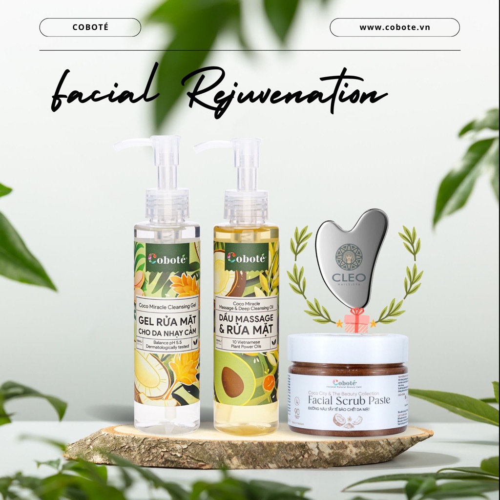 Đường nâu tẩy tế bào chết da mặt Coboté 160g