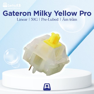 Gateron Milky Yellow Pro | Switch Milky Yellow Pro Linear | 50G|  5 PIN Switch dùng cho bàn phím cơ