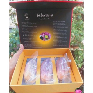 Trà Ướp Sen Hồ Tây 3 bông chuẩn vị Sen Tây Hồ - Hương Sen Tự Nhiên - Hộp Trà Sang Trọng