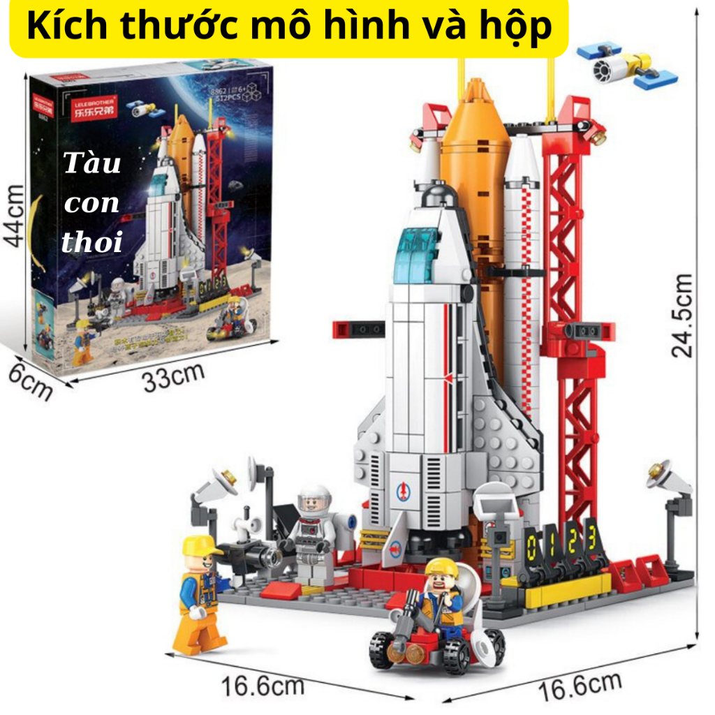 Đồ chơi lắp ráp City tàu Vũ Trụ / Con Thoi màu đỏ dưới mặt đất cung cấp bởi Mitago SKU AT8863