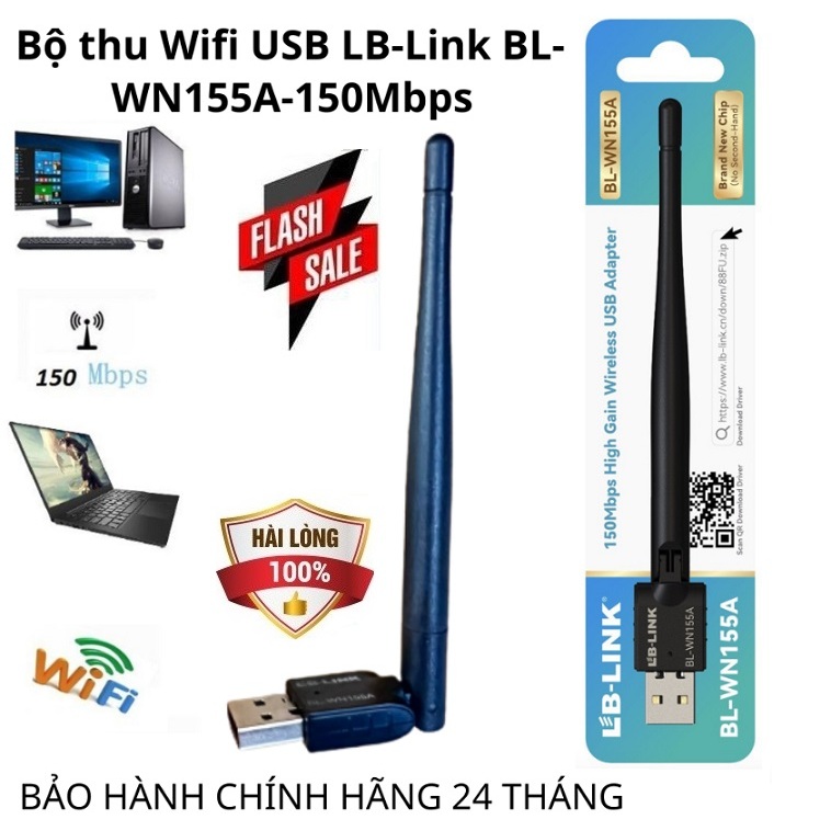 Bộ thu sóng wifi LB-LINK BL-WN 155A 150Mbps Loại Có ăng ten | BigBuy360 - bigbuy360.vn