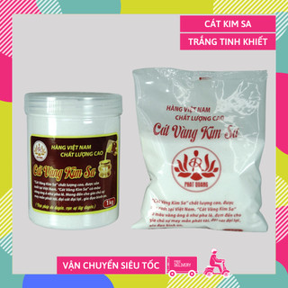 Cát kim sa trắng bốc bát nhang cát tro đặt lư hương bàn thờ siêu sạch đã tẩy uế - Hộp 1kg & 0,5kg