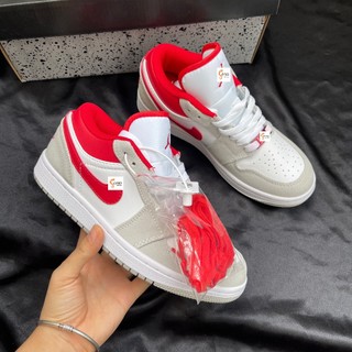 Giày thể thao jd low light smoke grey gym red, jd xám đỏ hàng cao cấp