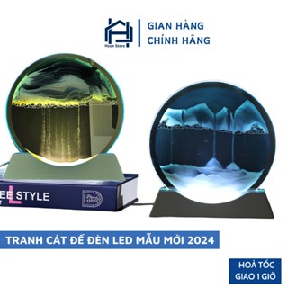 Tranh cát chuyển động 3d đế đèn led mẫu mới nhất 2024,tranh cát chảyHSON có đèn decor trang trí làm quà tặng cao cấp