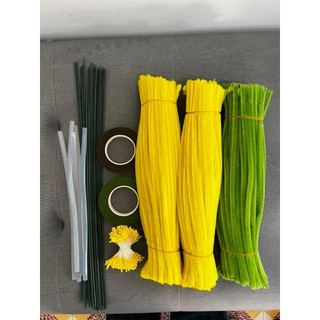 Set kẽm nhung loại 1 làm hoa đào, hoa mai đầy đủ tiện lợi cho khách mới làm quen với bộ môn hoa kẽm nhung