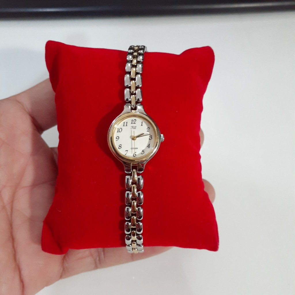 Đồng hồ nữ Citizen fill dạng lắc tay demi vàng nguyên zin 2 hand si Nhật
