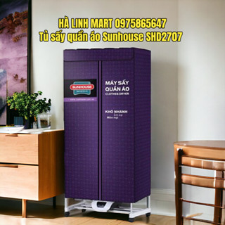  Tủ sấy quần áo Sunhouse SHD2707 - Nhiệt độ sấy tối đa: 65 oC Có điều khiển từ xa Bảo hành 12 tháng 