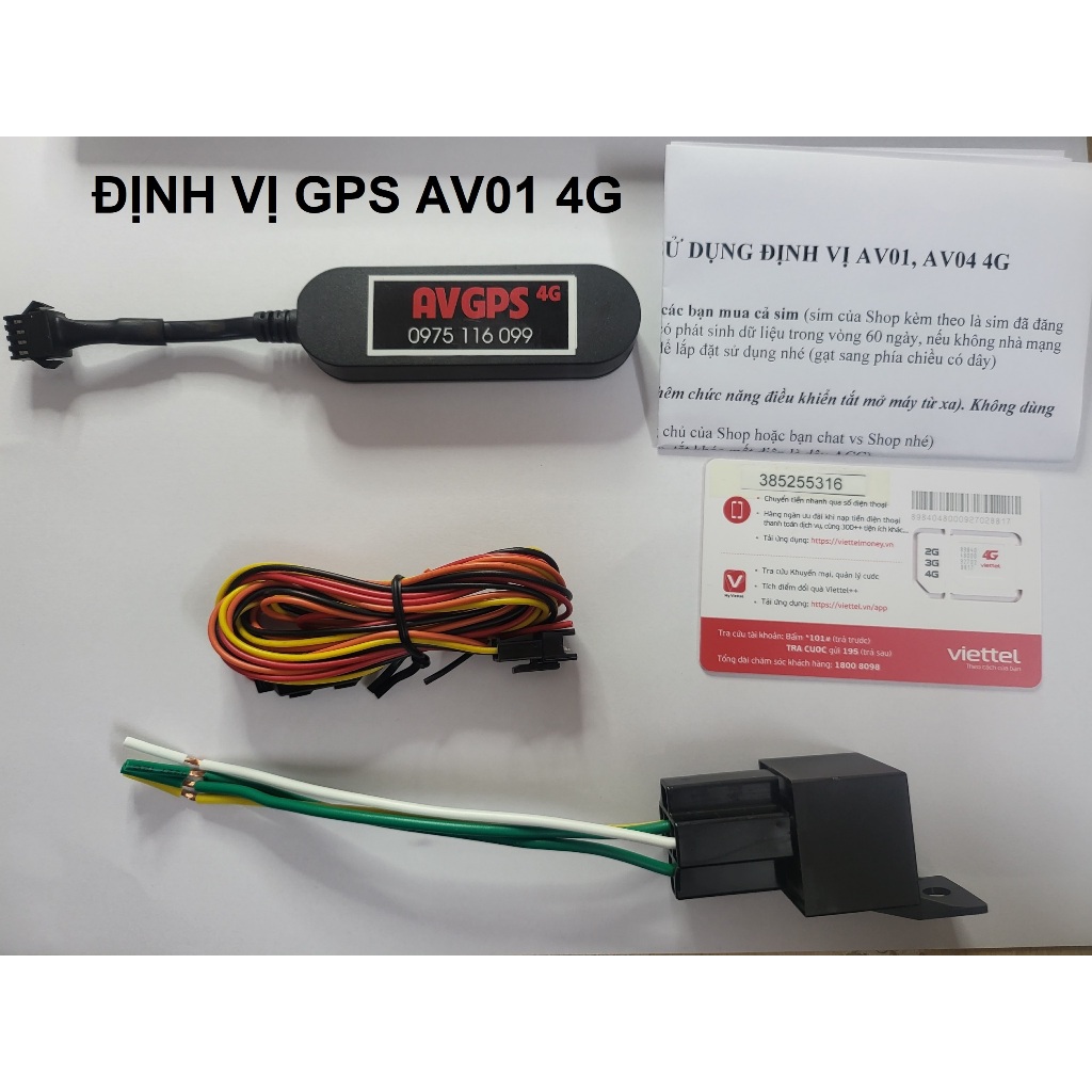 Định vị xe máy ô tô tắt mở máy từ xa, chính xác cao, bảo hành 12 tháng