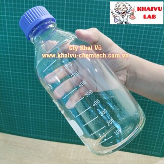 [ĐỨC- Hãng Duran] Chai trung tính thủy tinh 1000ml chịu nhiệt 121 độ C hấp tiệt trùng nắp vặn xanh 1 Lít