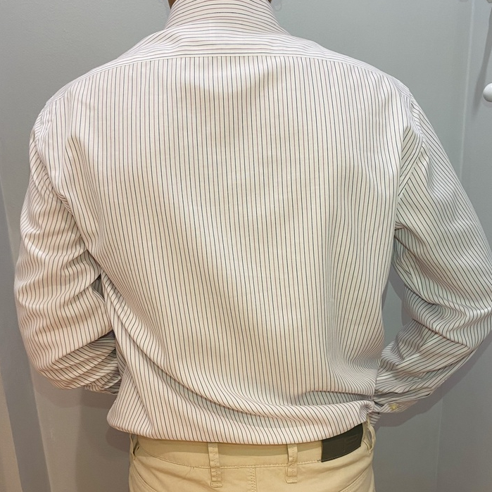 Áo Sơ Mi Nam Tay Dài CAMICISSIMA Trắng Sọc Nhiều Màu Form Slim Fit Dòng Non-iron - NISFWHIVS11085