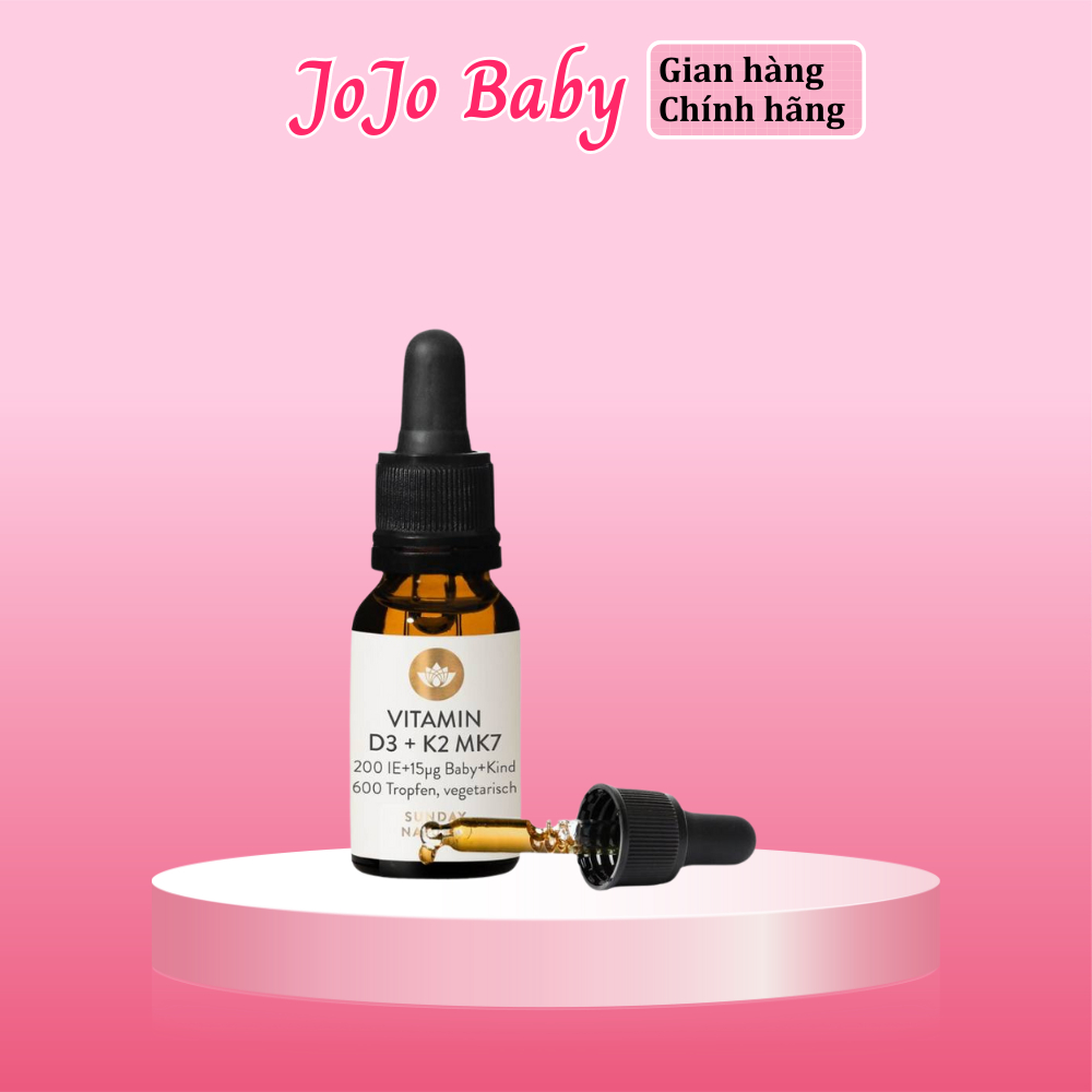 Vitamin tăng chiều cao D3 + K2 MK7 Sunday Natural 200 IE Đức