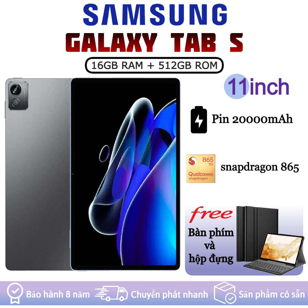 Máy Tính Bảng 5G Samsung Galaxy TAB S Máy tính bảng 12 inch 16GB + 512GB Máy tính bảng học tập cho máy tính b | BigBuy360 - bigbuy360.vn