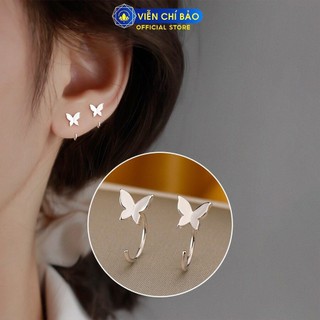 Bông tai bạc nữ cánh bướm Butterfly chất liệu bạc 925 - Viễn Chí Bảo B400203