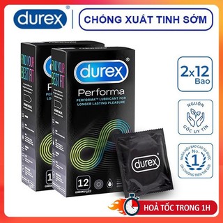 Bao cao su Durex Performa 24 bao - chống xuất tinh sớm