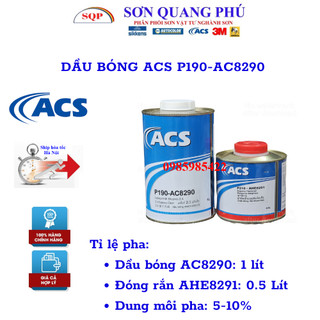 Dầu bóng acs p190-ac8290 1 lít nhanh khô, keo bóng nhập khẩu, sơn bóng 2k ppg acs sonquangphu8856
