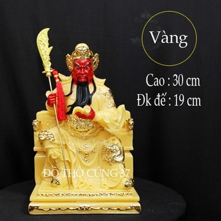 [ Cao 30 cm , nhiều màu ] Tượng Quan công phong thủy