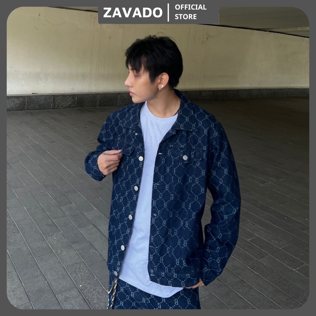 Áo khoác Jacket ZAVADO Monogram Denim