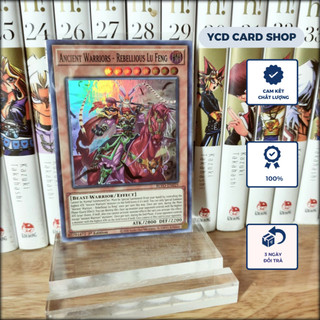 Thẻ bài yugioh chính hãng Ancient Warriors – Rebellious Lu Feng – Super Rare