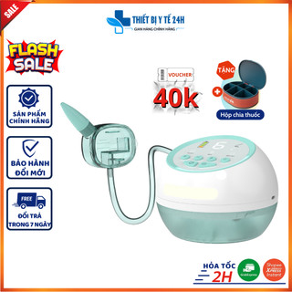 Máy hút mũi trẻ em khử trùng tia cực tím T10  [ BẢO HÀNH 24 THÁNG ], 3 chế độ tiệt khuẩn, 6 cấp độ hỗ trợ hút chất nhầy