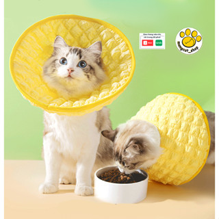 Loa Chống Liếm, Vòng Cổ Chống Liếm Cho Chó Mèo Thú Cưng chất liệu xốp nhẹ bọc vài