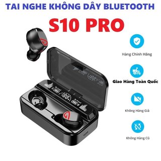 Tai nghe bluetooth S10 Pro chất lượng âm thanh HD Bản Chính Hãng Hỗ Trợ Sạc Nhanh Chống Nước Cực Tốt