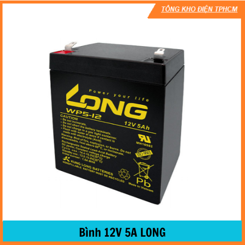 Bình Ắc Quy Khô LONG 12V 5AH- Hàng Chính Hãng #tongkhodientphcm