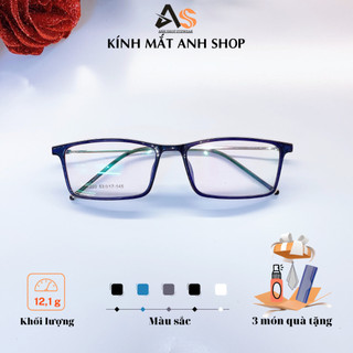 Gọng kính chữ nhật chất liệu nhựa dẻo càng kính kim loại 1220A