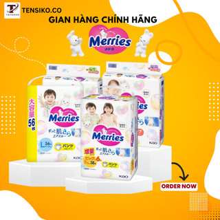 [CỘNG MIẾNG]Tã quần/dán Merries Nội địa NB96/s88/M64/L58/XL44/XXL28/M76/L56/XL50