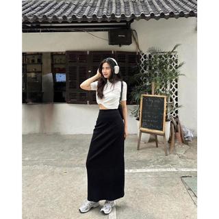 chân váy thun trơn dáng dài Hari GenZChân váydài  công sở đẹp cá tính năng động trẻ trung Hàn QuốcM19-TLN