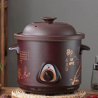 Nồi gốm điện nấu chậm, Nồi đất sét tím Trung Quốc, Nồi kho cá, hầm xương đa năng