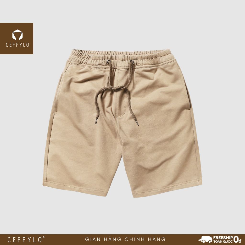 Quần Shorts Nỉ trơn Camel, Chất Liệu Nỉ Chân Cua, Thoáng Khí, Form Slimfit - CEFFYLO