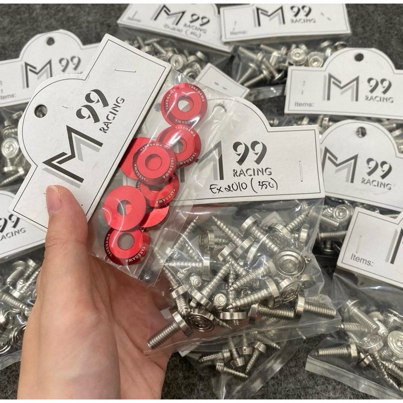 Full các bộ ốc dàn áo mẫu Thái inox 304 TẶNG kèm 10 long đền Takegawa gắn cho tất cả các dòng xe (xem phân loại)